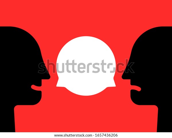 Conversation Compliquee Entre Deux Personnes Concept Image Vectorielle De Stock Libre De Droits Conversation Compliquee Entre Deux Personnes Concept Image Vectorielle De Stock Libre De Droits