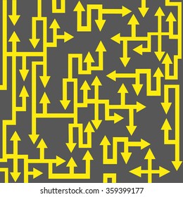 Complicated Scheme Of Arrows(vector Eps10)