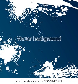Complicated spray of white paint. Dark blue background. Abstract background. Abstract composition. Screen saver
