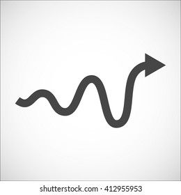 Complication icon with arrows explanation. Diversification process in business. Split from single to many. From simple to complex arrow diagrams.