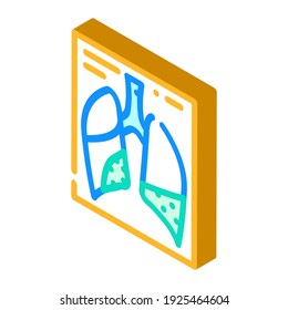 complications or pneumonia isometric icon vector. complications or pneumonia sign. isolated symbol illustration
