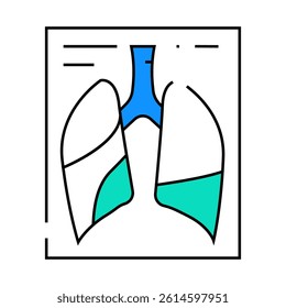 complications or pneumonia line icon vector. complications or pneumonia sign. isolated symbol illustration