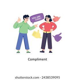 Compliment  flat style design vector stock illustrations. 