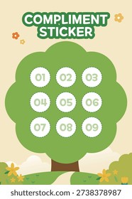 Compliment sticker template for young children
an elementary school student