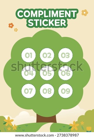 Compliment sticker template for young children
an elementary school student