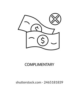 complimentary concept line icon. Simple element illustration. complimentary concept outline symbol design.