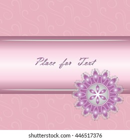 Complimentary ticket. Stylish, elegant greeting card. Interesting design. Vector illustration.
