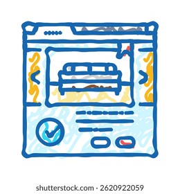 complimentary toiletries doodle icon sketch vector. complimentary toiletries sign. isolated symbol illustration