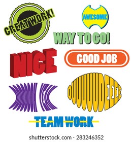 Complimenting sticker set
