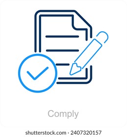 Comply and accept icon concept