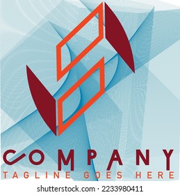 Compnay logo with blue background 