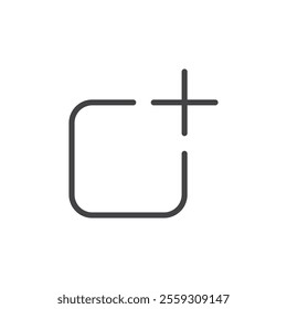 Component add icon Logo symbol outline set