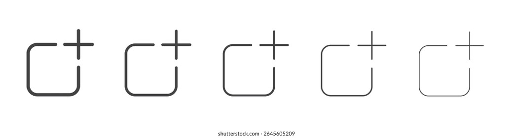 Componente adicionar ícone contorno ilustração símbolo do vetor