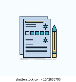 Component, data, design, hardware, system Flat Icon. green and Yellow sign and symbols for website and Mobile appliation. vector illustration