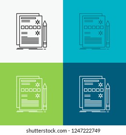 Component, data, design, hardware, system Icon Over Various Background. Line style design, designed for web and app. Eps 10 vector illustration