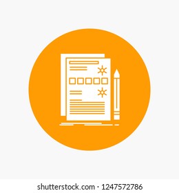 Component, data, design, hardware, system White Glyph Icon in Circle. Vector Button illustration