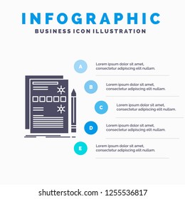 Component, data, design, hardware, system Infographics Template for Website and Presentation. GLyph Gray icon with Blue infographic style vector illustration.
