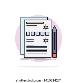 Component, data, design, hardware, system Flat Color Icon Vector