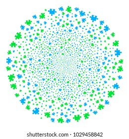 Component festive globula. Object pattern done from random component icons as explosion globula. Vector illustration style is flat iconic symbols.