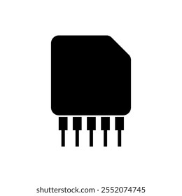 Icono de componente. Símbolo Electrónica de la pieza de repuesto - Vector. 