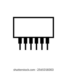 Component Icon. Electronic Spare Part Symbol - Vector. 