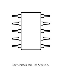 Component Icon. Electronic Spare Part Symbol - Vector. 