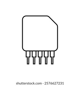 Component Icon. Electronic Spare Part Symbol - Vector. 