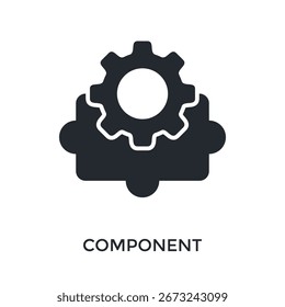 Estilo de glifo de icono de componente. Ilustración vectorial Para El Diseño gráfico