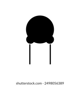 Component Icon. Part, Unit. Electronics Element Symbol - Vector. 