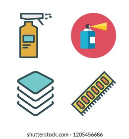 component icon set. vector set about cpu, ram and spray icons set.