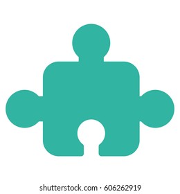 Component vector icon. Flat cyan symbol. Pictogram is isolated on a white background. Designed for web and software interfaces.
