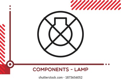 Components Car Vector Icon Lamp