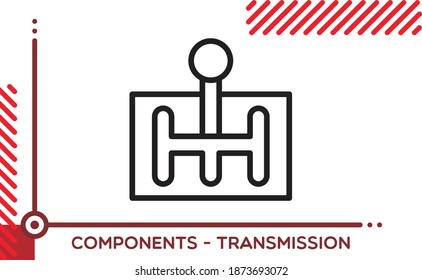 Components Car Vector Icon Transmission