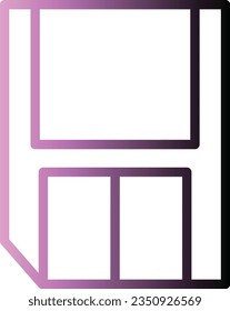 Components Floppy Pc Gradient Line Icon