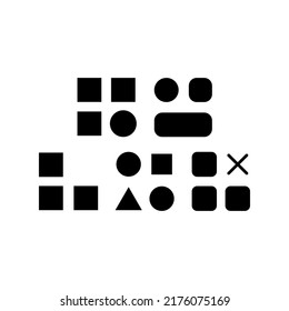 Icono de componentes Juego de símbolos de vector Ilustración de diseño