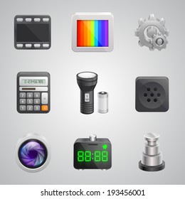 Components of the mobile phone, Technology icon 3d set, Vector illustration