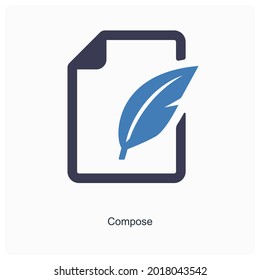 Compose File or Document Icon Concept