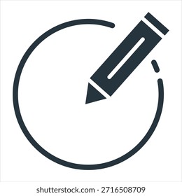 Compose Glyph Icon Vector Illustration