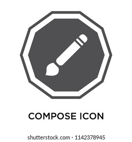 Compose icon vector isolated on white background for your web and mobile app design, Compose logo concept