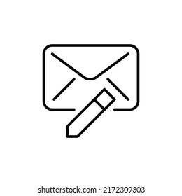 compose mail editable stroke icon, Smart stroke icon