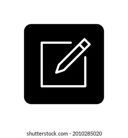 Compose write icon vector filled square style