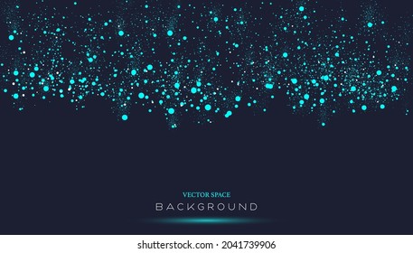 Compuesto de partículas azules Resumen de los antecedentes de los negocios de tecnología vectorial.