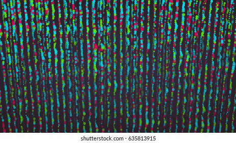 Composed Of Particles. Abstract Graphic Design. Modern Sense Of Science And Technology Background. Vector Illustration. Trendy Abstract Dots Connection Background. Flowing Particles Waves.