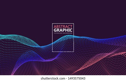 Compuesto por partículas girando gráficos abstractos.