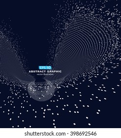 Composed of particles swirling abstract graphics