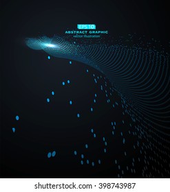 Composed of particles swirling abstract graphics