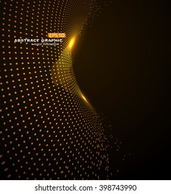 Composed of particles swirling abstract graphics