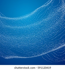 Composed of particles swirling abstract graphics