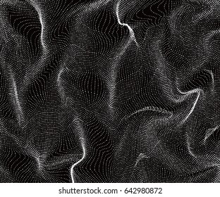 Composed of particles swirling abstract graphics