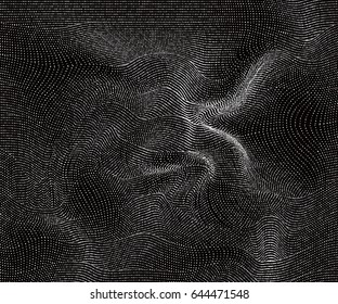 Composed of particles swirling abstract graphics